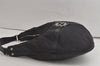 Authentic GUCCI Shoulder Hand Bag Purse Canvas Leather 114871 Black 5902K