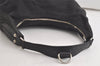 Authentic GUCCI Shoulder Hand Bag Purse Canvas Leather 114871 Black 5902K