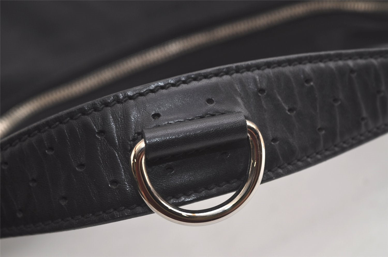 Authentic GUCCI Shoulder Hand Bag Purse Canvas Leather 114871 Black 5902K