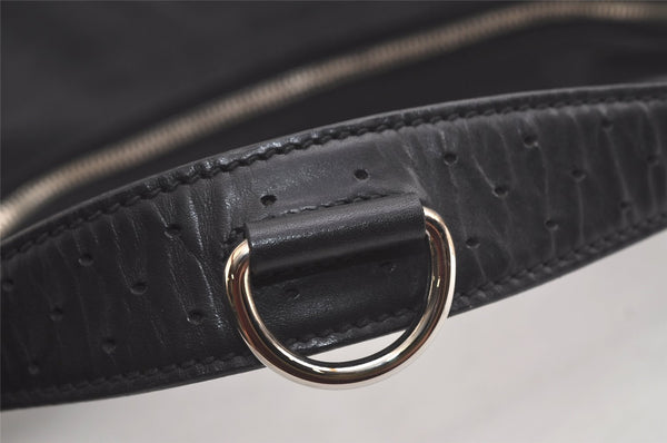 Authentic GUCCI Shoulder Hand Bag Purse Canvas Leather 114871 Black 5902K