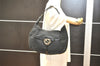 Authentic GUCCI Shoulder Hand Bag Purse Canvas Leather 114871 Black 5902K