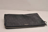 Authentic Christian Dior Vintage Trotter Clutch Bag Purse Leather Black 5903J