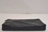 Authentic Christian Dior Vintage Trotter Clutch Bag Purse Leather Black 5903J