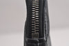 Authentic Christian Dior Vintage Trotter Clutch Bag Purse Leather Black 5903J