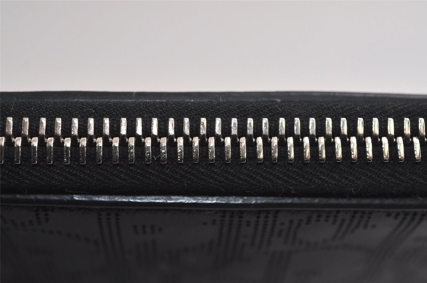 Authentic Christian Dior Vintage Trotter Clutch Bag Purse Leather Black 5903J