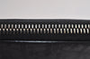 Authentic Christian Dior Vintage Trotter Clutch Bag Purse Leather Black 5903J