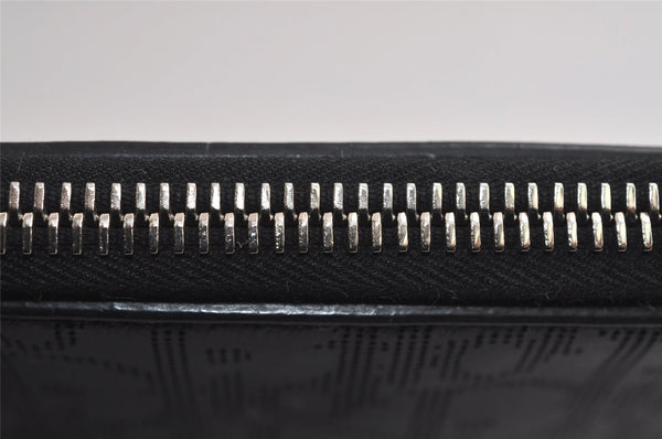 Authentic Christian Dior Vintage Trotter Clutch Bag Purse Leather Black 5903J
