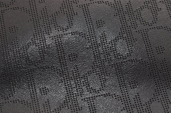Authentic Christian Dior Vintage Trotter Clutch Bag Purse Leather Black 5903J