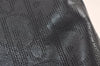 Authentic Christian Dior Vintage Trotter Clutch Bag Purse Leather Black 5903J