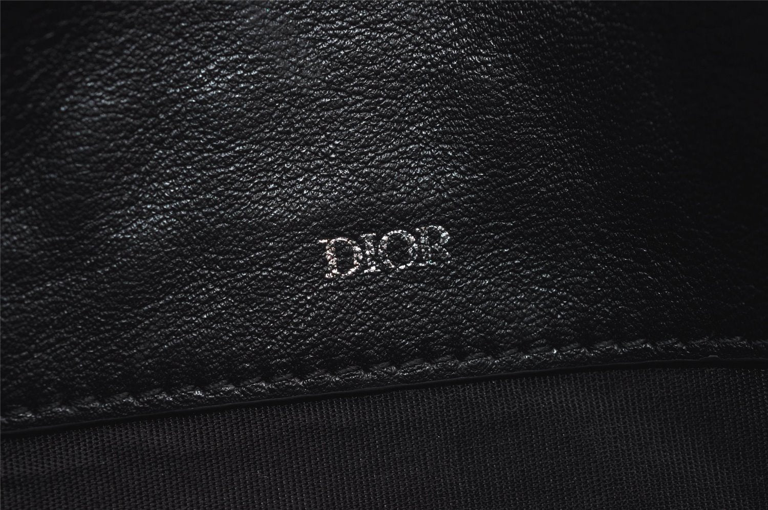 Authentic Christian Dior Vintage Trotter Clutch Bag Purse Leather Black 5903J