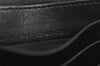 Authentic Christian Dior Vintage Trotter Clutch Bag Purse Leather Black 5903J