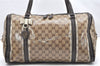 Authentic GUCCI GG Crystal Duchessa Line Hand Bag PVC Leather 181488 Brown 5903K