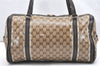 Authentic GUCCI GG Crystal Duchessa Line Hand Bag PVC Leather 181488 Brown 5903K