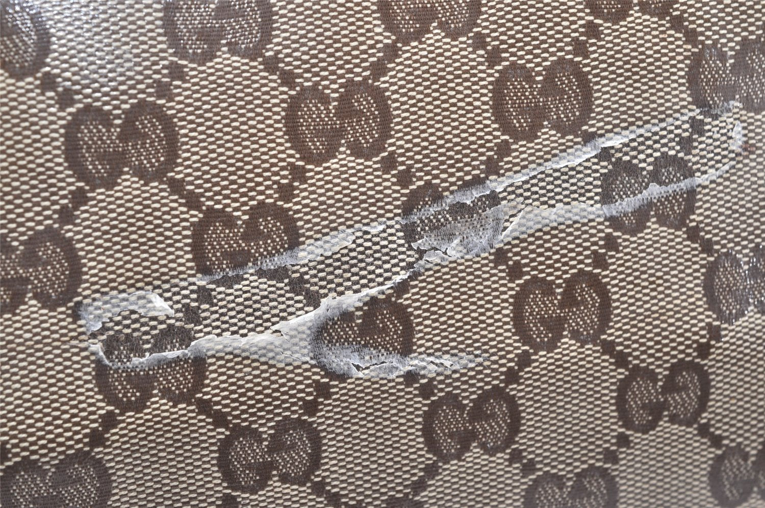 Authentic GUCCI GG Crystal Duchessa Line Hand Bag PVC Leather 181488 Brown 5903K