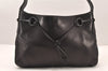 Authentic GUCCI Horsebit Shoulder Hand Bag Purse Leather 101975 Black 5904K
