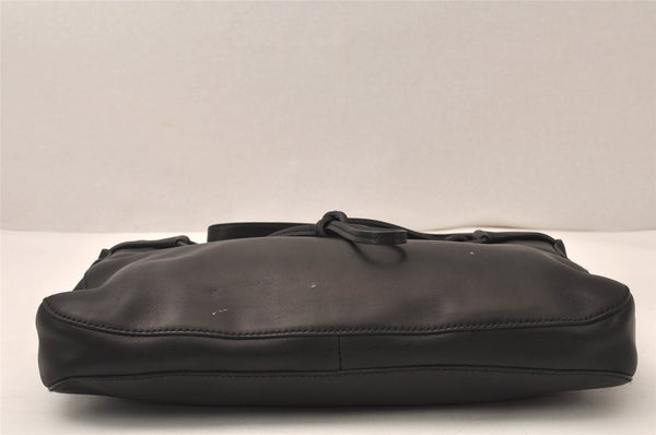 Authentic GUCCI Horsebit Shoulder Hand Bag Purse Leather 101975 Black 5904K