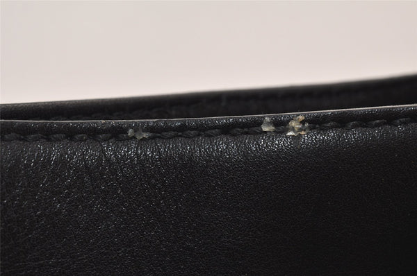 Authentic GUCCI Horsebit Shoulder Hand Bag Purse Leather 101975 Black 5904K