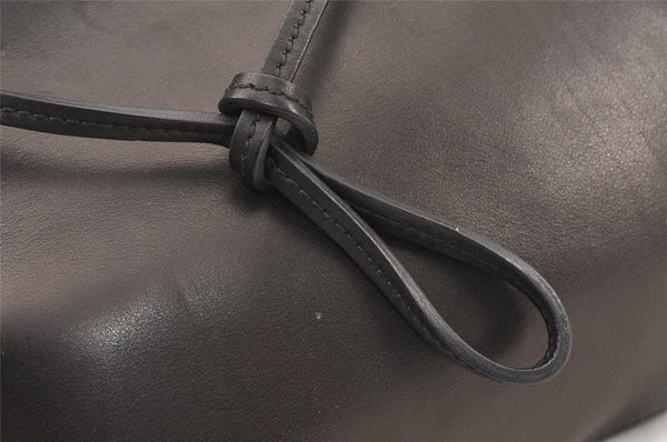 Authentic GUCCI Horsebit Shoulder Hand Bag Purse Leather 101975 Black 5904K