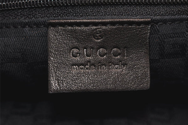 Authentic GUCCI Horsebit Shoulder Hand Bag Purse Leather 101975 Black 5904K