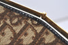Authentic Christian Dior Trotter Clutch Bag Purse Canvas Leather Brown 5906I