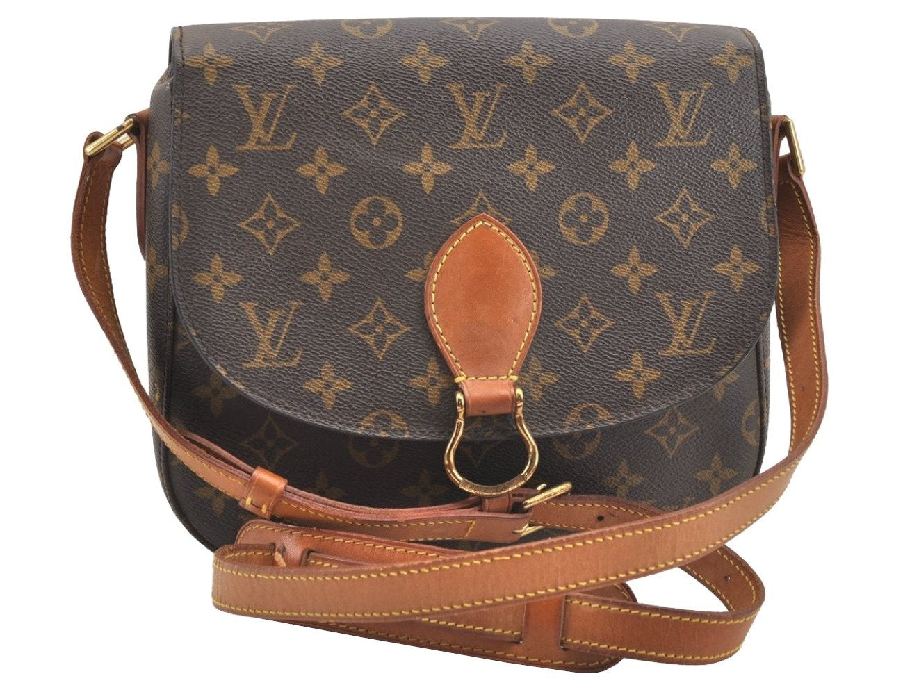 Authentic Louis Vuitton Monogram Saint Cloud GM M51242 Shoulder Cross Bag 5906J