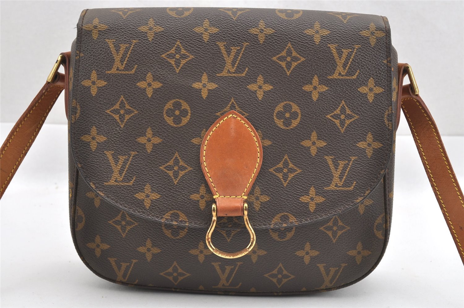 Authentic Louis Vuitton Monogram Saint Cloud GM M51242 Shoulder Cross Bag 5906J