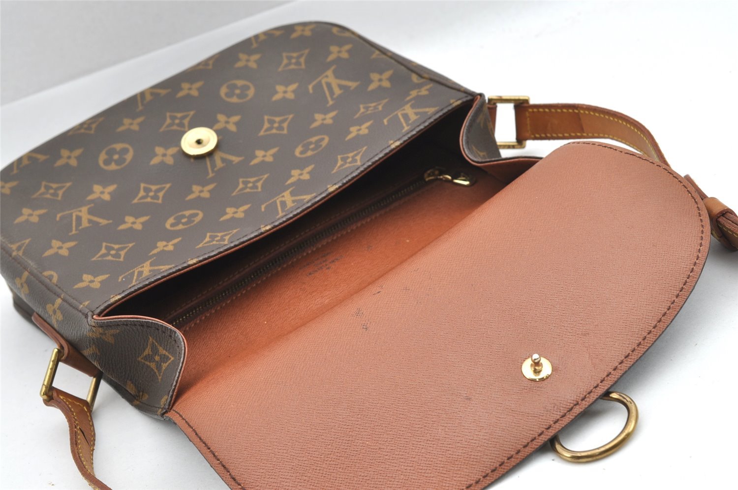 Authentic Louis Vuitton Monogram Saint Cloud GM M51242 Shoulder Cross Bag 5906J
