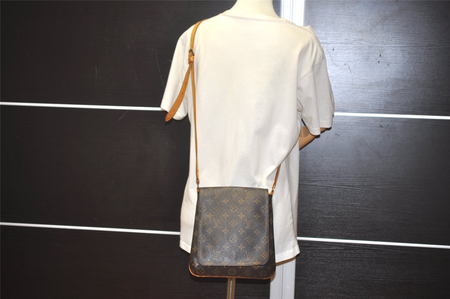 Auth Louis Vuitton Monogram Musette Salsa M51387 Long Shoulder Cross Bag 5908I