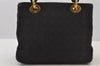 Authentic Christian Dior Lady Dior Nylon Cannage Hand Bag Black CD Junk 5908J