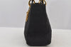 Authentic Christian Dior Lady Dior Nylon Cannage Hand Bag Black CD Junk 5908J