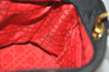 Authentic Christian Dior Lady Dior Nylon Cannage Hand Bag Black CD Junk 5908J