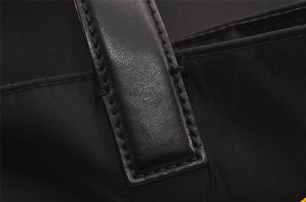 Authentic FENDI Monster Eye Bag Bugs Shoulder Tote Bag Nylon Leather Black 5909J