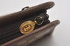 Authentic GUCCI Vintage Clutch Hand Bag Purse GG PVC Leather Brown 5910I