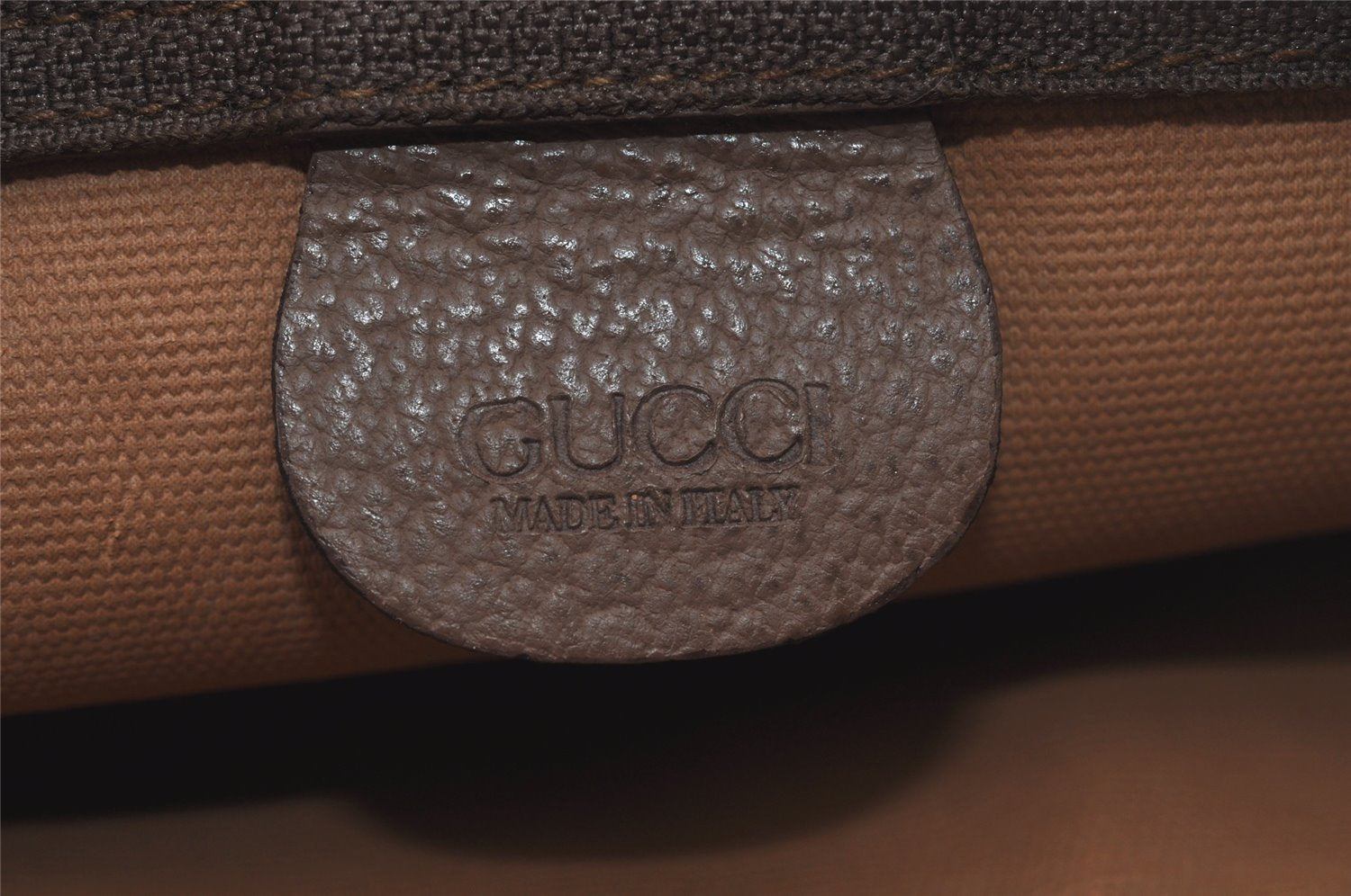 Authentic GUCCI Vintage Clutch Hand Bag Purse GG PVC Leather Brown 5910I