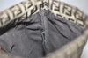 Authentic FENDI Zucchino Mamma Baguette Shoulder Bag Canvas Leather Brown 5911I