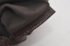 Authentic FENDI Zucchino Mamma Baguette Shoulder Bag Canvas Leather Brown 5911I