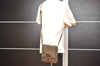 Authentic FENDI Zucchino Mamma Baguette Shoulder Bag Canvas Leather Brown 5911I