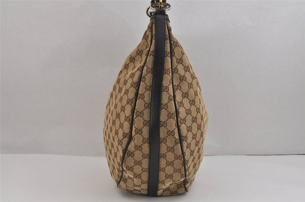 Authentic GUCCI Twins Shoulder Hand Bag GG Canvas Leather 232945 Brown 5912J