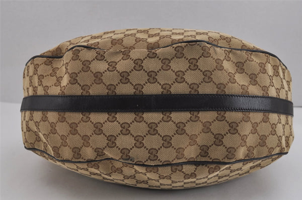 Authentic GUCCI Twins Shoulder Hand Bag GG Canvas Leather 232945 Brown 5912J