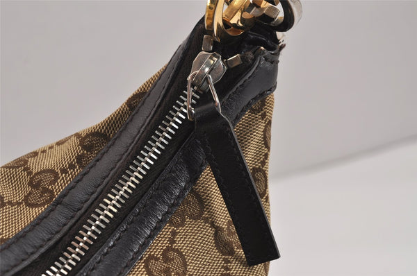 Authentic GUCCI Twins Shoulder Hand Bag GG Canvas Leather 232945 Brown 5912J