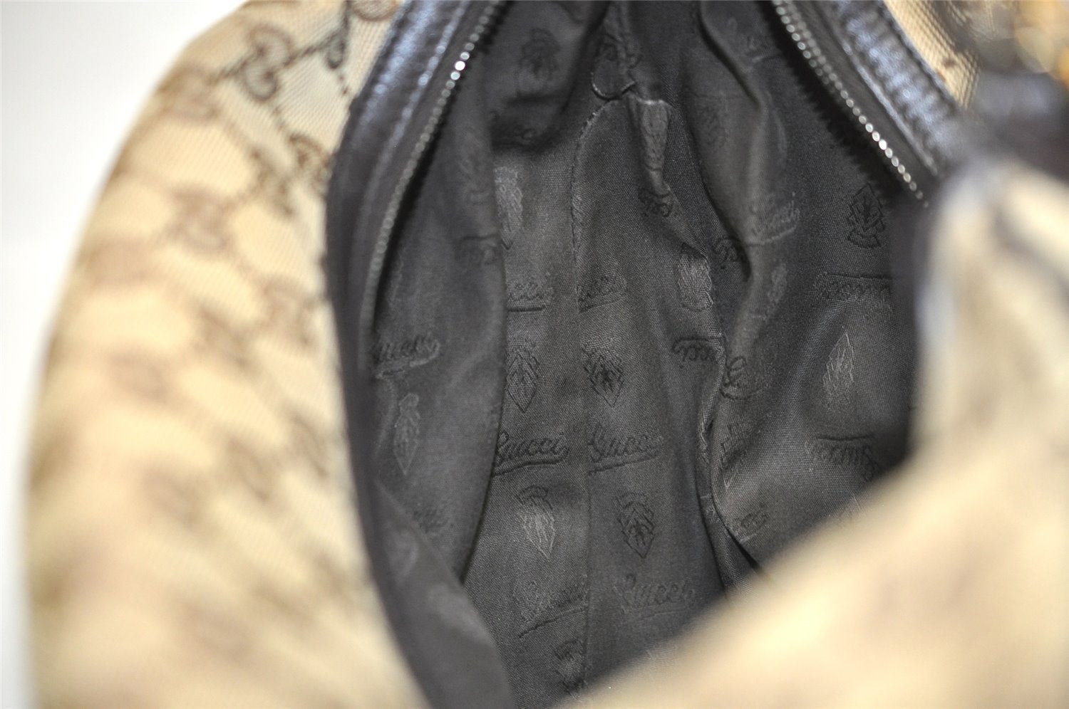 Authentic GUCCI Twins Shoulder Hand Bag GG Canvas Leather 232945 Brown 5912J