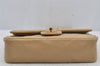 Authentic CHANEL Calf Skin Matelasse 23 Chain Shoulder Bag Purse Beige CC 5913J