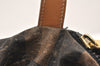 Authentic FENDI Vintage Pequin Shoulder Tote Bag PVC Brown Black Junk 5913K