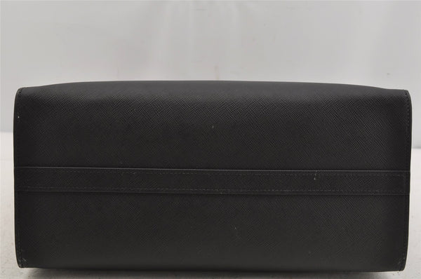 Authentic PRADA Vintage Saffiano Leather 2Way Shoulder Hand Bag Black 5914J
