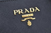 Authentic PRADA Vintage Saffiano Leather 2Way Shoulder Hand Bag Black 5914J