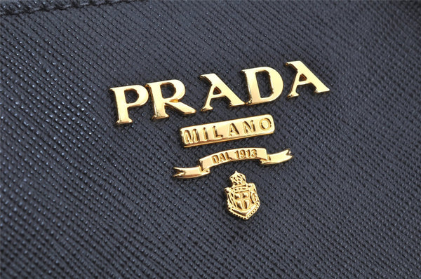 Authentic PRADA Vintage Saffiano Leather 2Way Shoulder Hand Bag Black 5914J