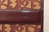 Authentic Christian Dior Trotter Clutch Hand Bag Purse Canvas Leather Red 5914K
