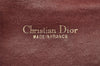 Authentic Christian Dior Trotter Clutch Hand Bag Purse Canvas Leather Red 5914K