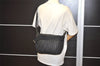 Authentic FENDI Zucca Shoulder Cross Body Bag Purse Canvas Leather Black 5916I