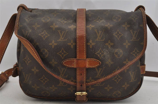 Authentic Louis Vuitton Monogram Saumur 30 Shoulder Cross Bag M42256 LV 5916J